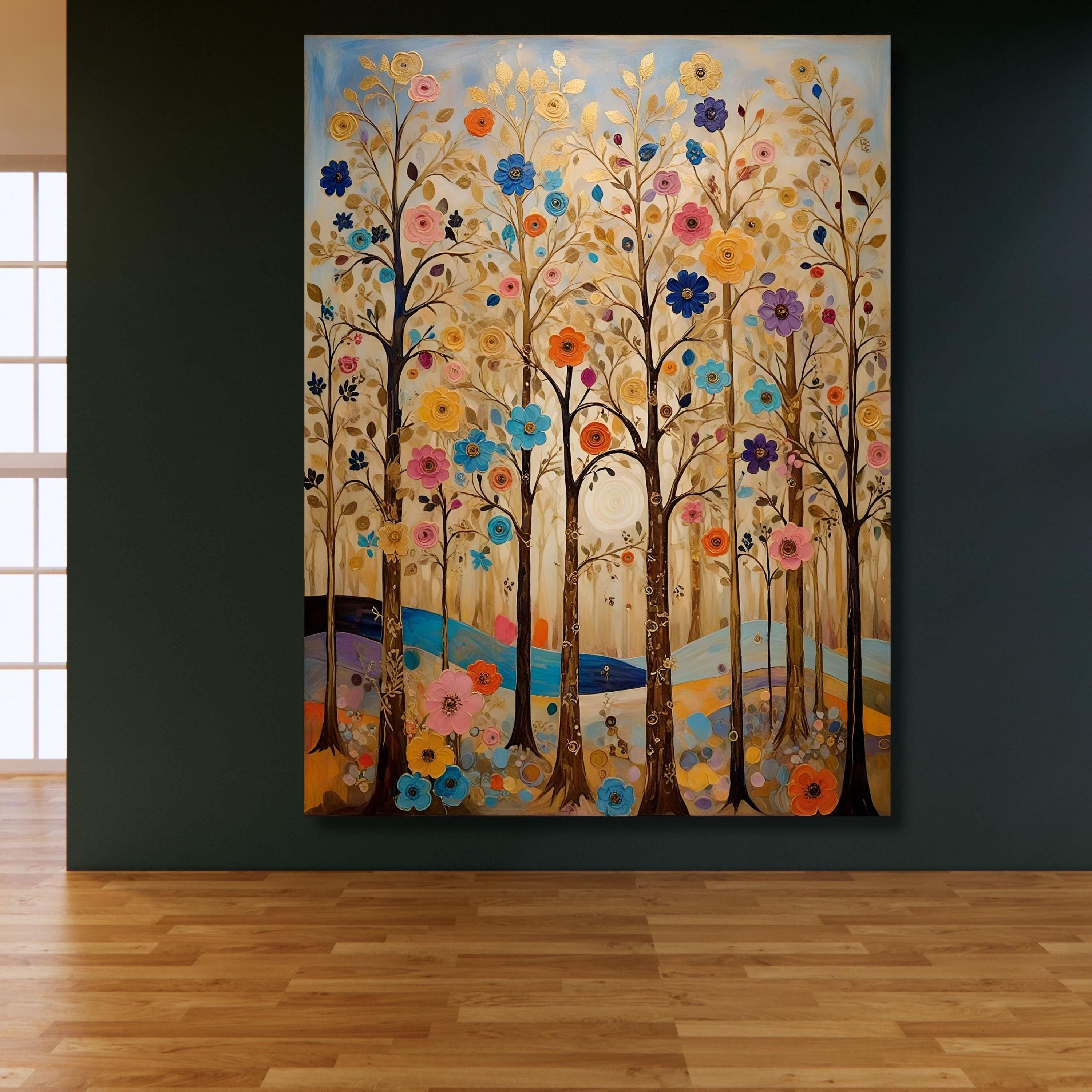 Gustav Klimt Canvas art, Gustav Klimt Poster Klimt Exhibition Poster, Gustav Klimt Painting, Flower Garden, Flower Market, Klimt Museum Poster