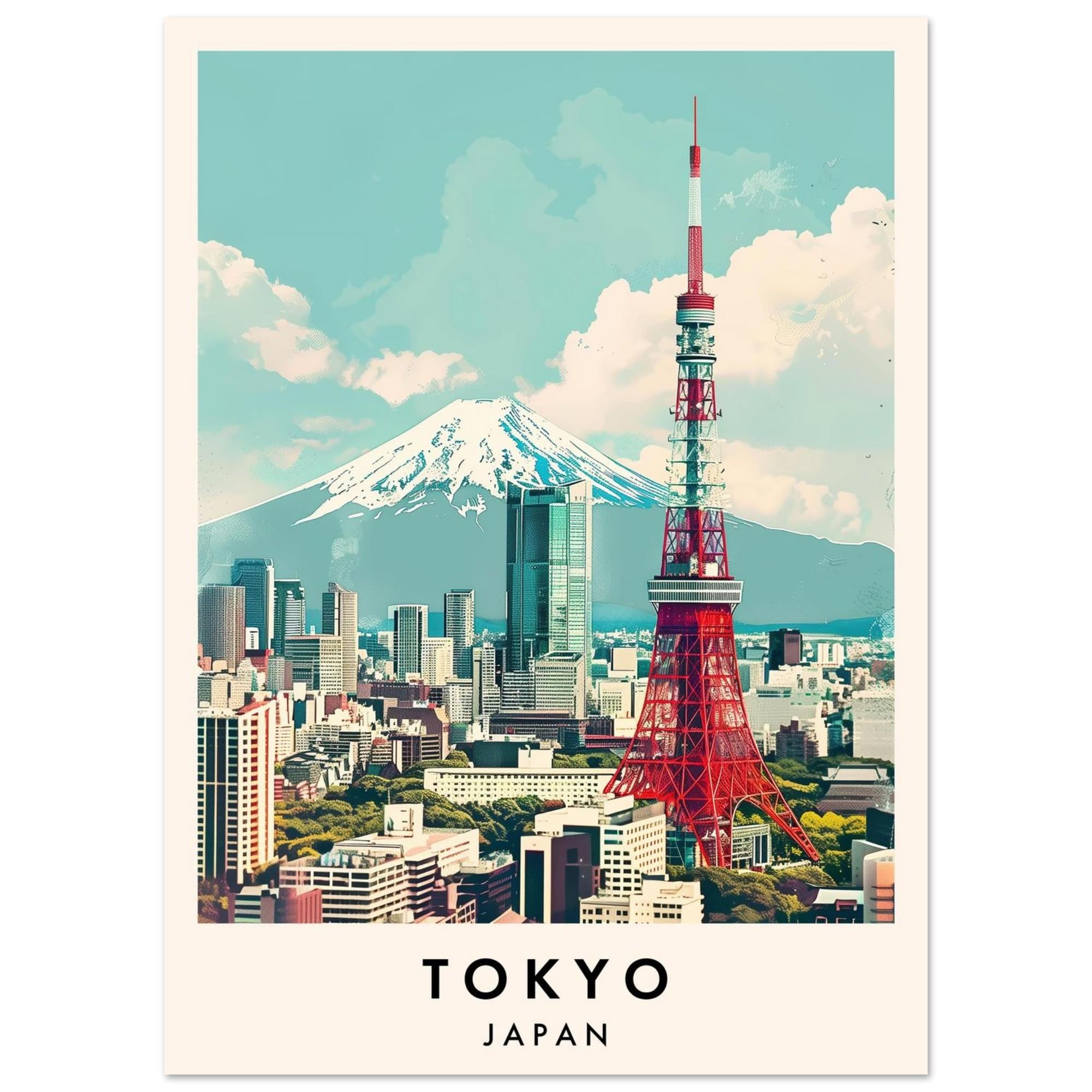 Stampa di viaggio a Tokyo, arte murale a Tokyo, stampa di Tokyo, poster di Tokyo, arte regalo in Giappone, arte di viaggio in Giappone, regalo in Giap