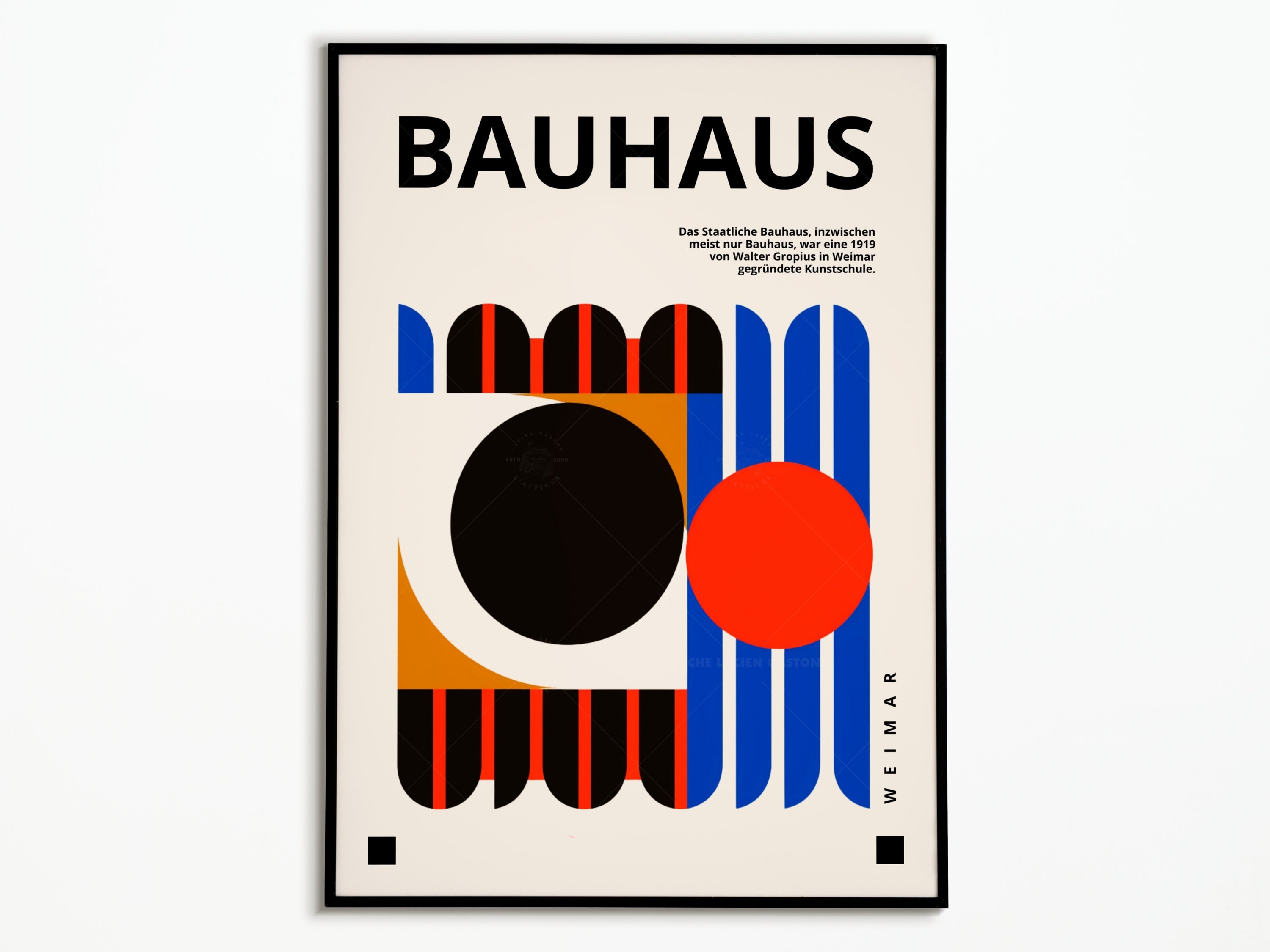 Bauhaus | Poster con ritratto Bauhaus | Manifesto Bauhaus 1919 | poster decorativo | Arte del manifesto