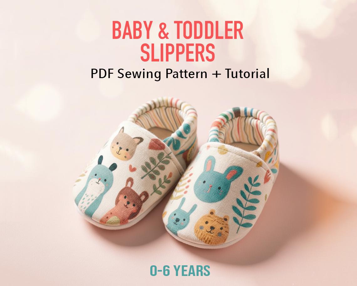 BEST-SELLER!! Modello di cucito per scarpe per neonati e bambini piccoli | Scarpe pantofola | Pantofole | con tutorial VIDEO | Neonato | Regalo per ba