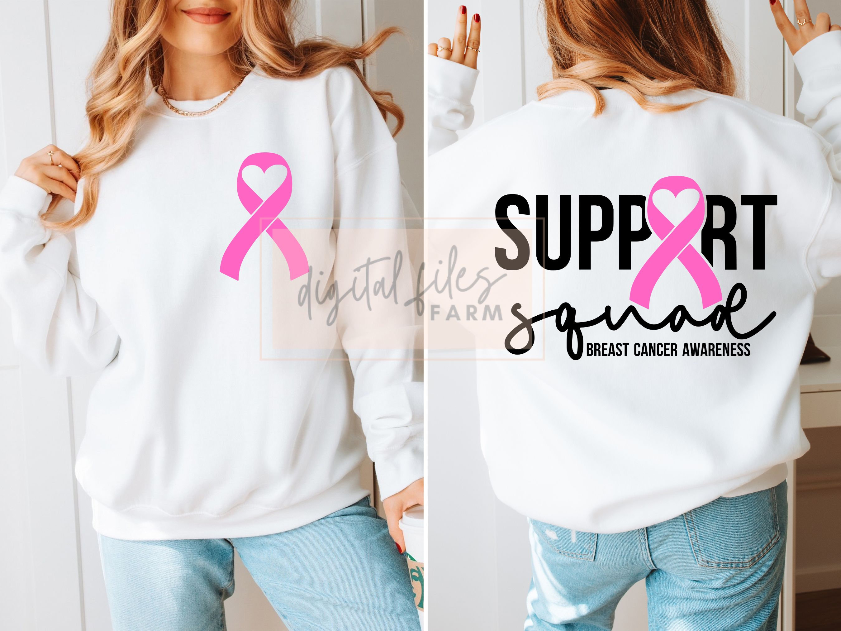 Consapevolezza del cancro al seno Svg, Maglietta con maniche per il cancro al seno Svg, Cancro al seno ottobre Svg, Cancro al seno Svg, Nastro rosa, S