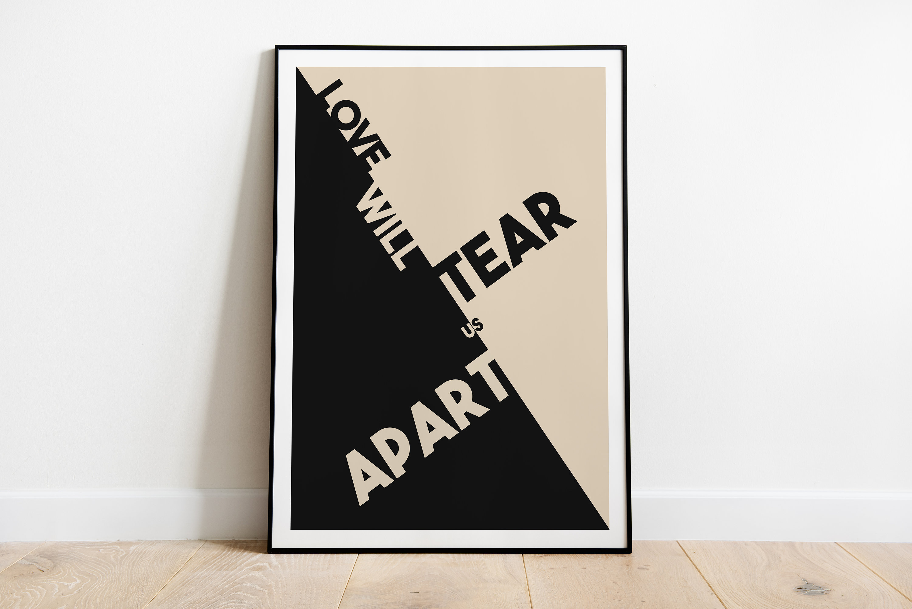 Joy Division / Love Will Tear Us Apart / Stampa testi / A3 A4 A5 / Manchester Indie Punk Band Music Art / Concerto Poster tipografico / Regalo
