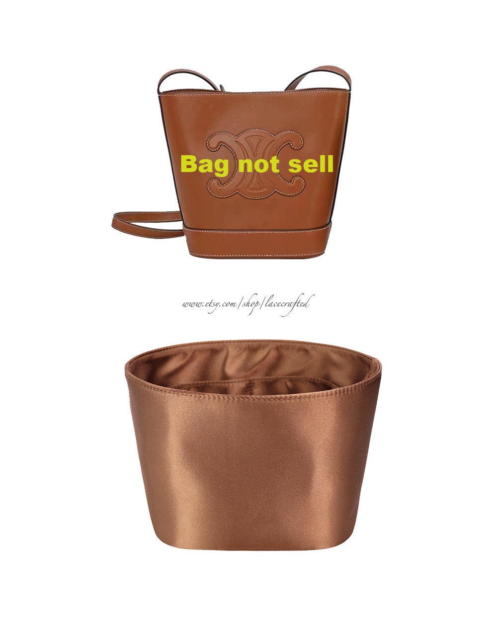 Inserto organizer per borsa a secchiello Triomphe, inserto per borsa, inserto per borsa, inserto per borsa, inserto per borsa, fodera per borsa
