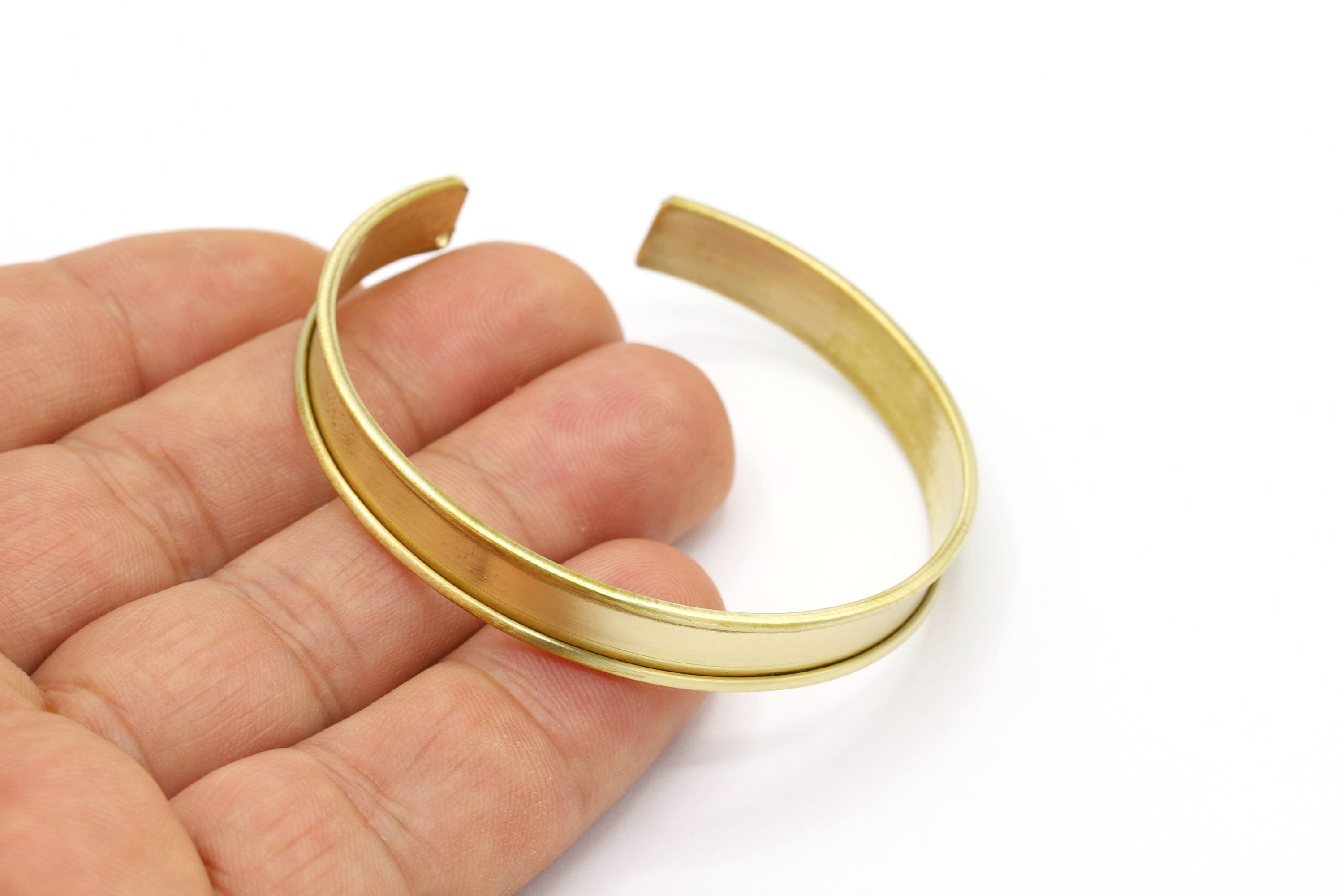 8 x 155 mm Canale in ottone grezzo Misura 5,7 mm Bracciale rigido in ottone grezzo, Bracciale rigido, Bracciale rigido a canale, Bracciale in ottone g