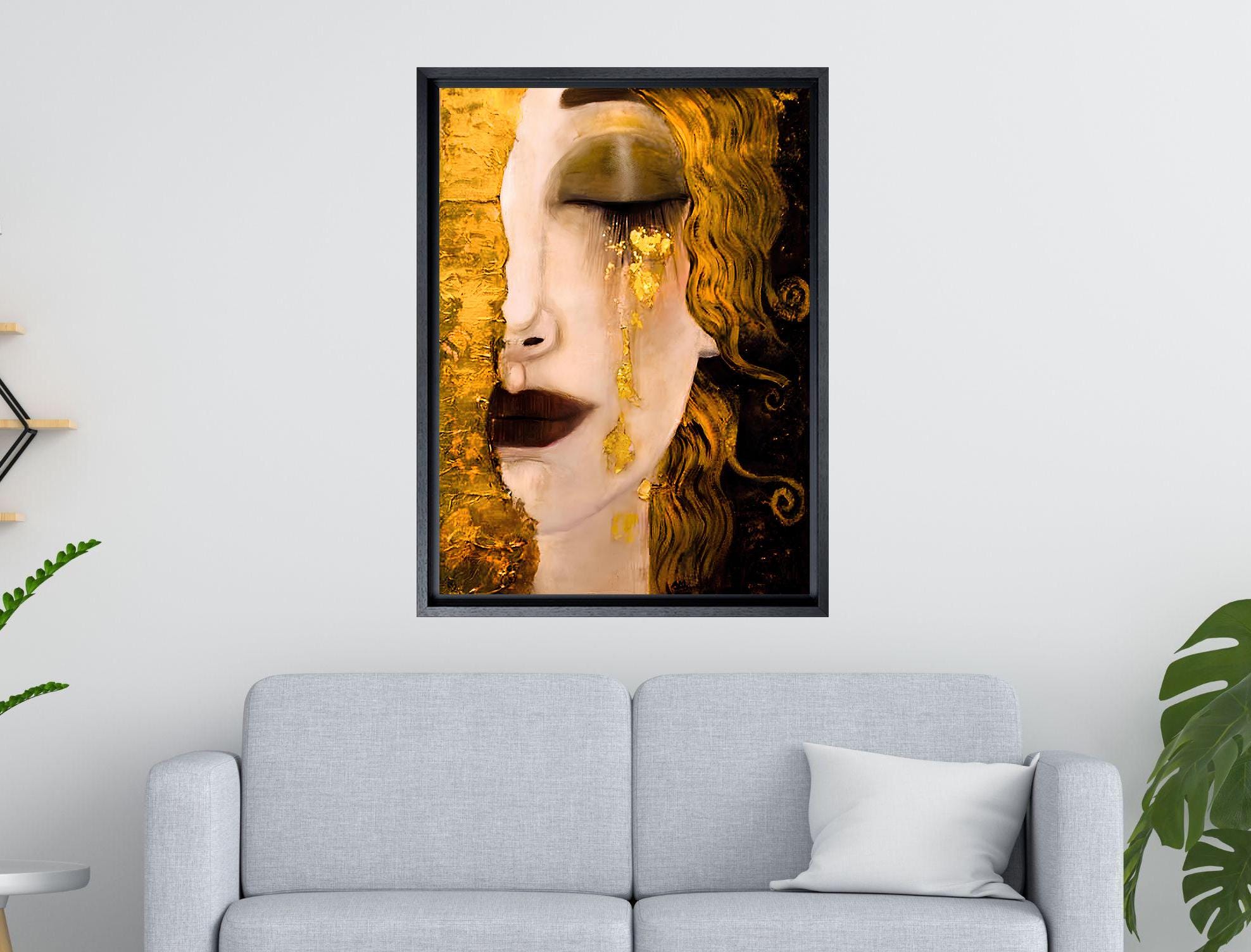Gustav Klimt Golden Tears Canvas Wall Art, Klimt Freyas Tears, Gustav Klimt Canvas incorniciato, Gustav Klimt Paintings, Gustav Klimt Poster Print