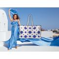 Borsa anti-malocchio, grande borsa tote, borsa da weekend per la protezione dal malocchio, borsa greca blu e bianca, borsa estiva per la spiaggia, bor