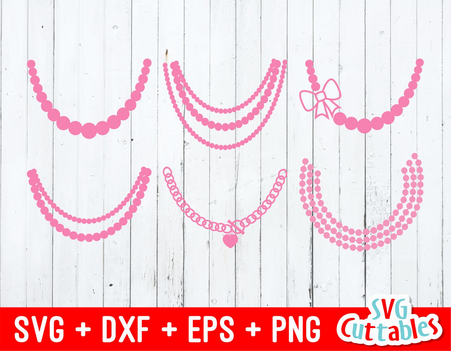 Collana SVG, file di taglio collana svg, file dxf, file eps, collana di perle svg, file di taglio Silhouette, file di taglio Cricut, file di taglio di