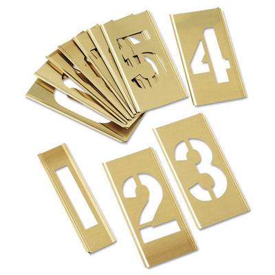 C.H. Hanson 15 Piece Single Number Sets, Brass, 3 in (337-10013)