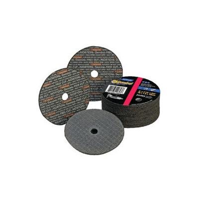 Norton Gemini Type 1 Reinforced Cut-Off Wheel, 4 in dia, .035 in Thick, 1/4 in Arbor, 60 Grit, Aluminum Oxide (547-66243510629)