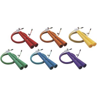 Champion Sports Double Bearing Speed Jump Rope Set, 9 ft, Assorted Colors, 6/Set (CSIXRJ9SET)