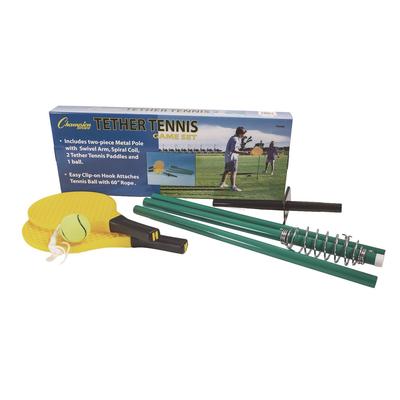 Champion Sports Tether Tennis Game Set, Two Paddles, Two Tennis Balls (CSITTGAME)