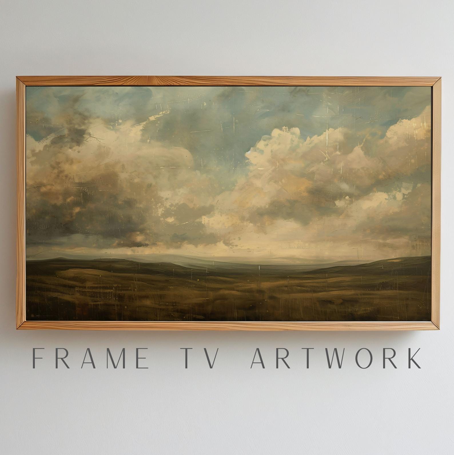 Cornice TV vintage con nuvole, cornice TV con nuvole, cornice TV con nuvole, cornice TV Samsung, cornice TV 4K, opera d'arte TV, cornice TV stagioni