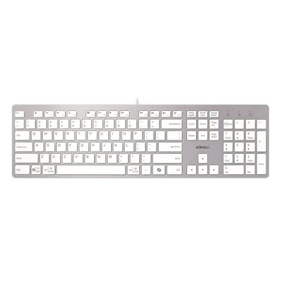 Adesso AKB-730UW Keyboard, Silver/White (ADEAKB730UW)