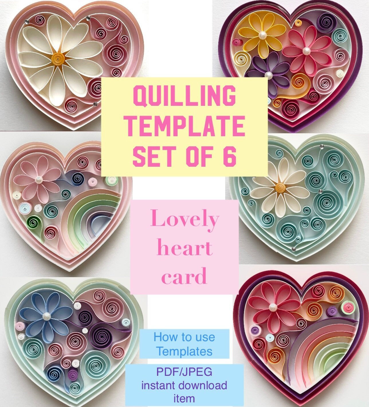 Modello per quilling, carta per quilling, modelli per quilling, modelli per quilling, fiori per quilling, kit per quilling, download immediato