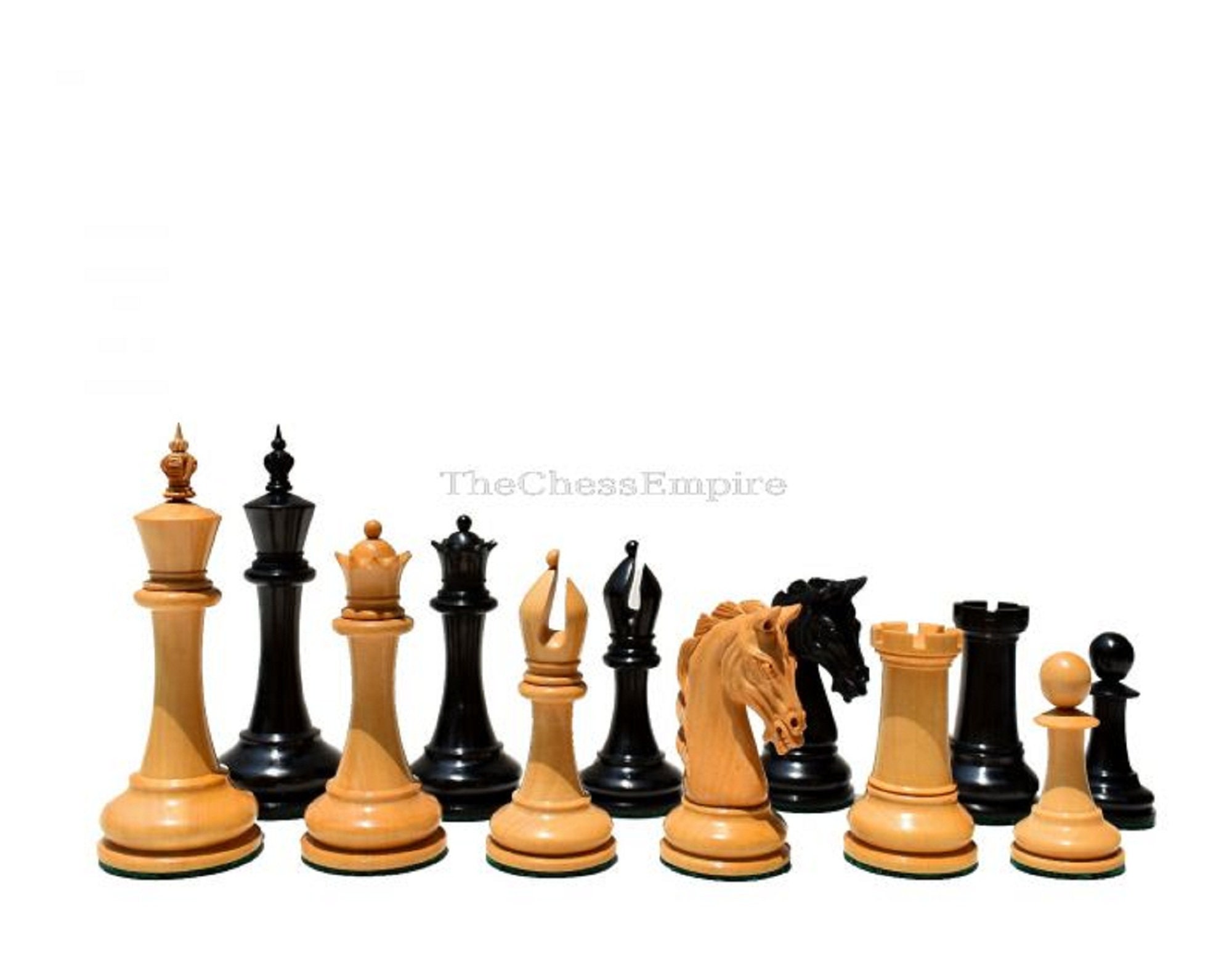 "Set di scacchi di lusso in legno della serie King George, pezzi degli scacchi in bosso ed ebano da 3,75\" e pezzi degli scacchi King Staunton ---The Ch"