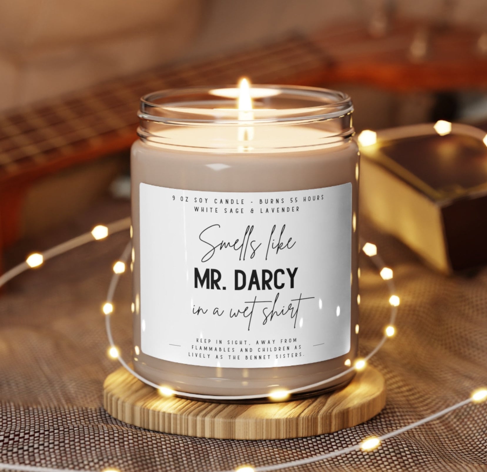 Candela per amanti dei libri Mr Darcy, regalo divertente per amanti dei libri, Orgoglio e pregiudizio, regali di Jane Austen, candela a forma di libro