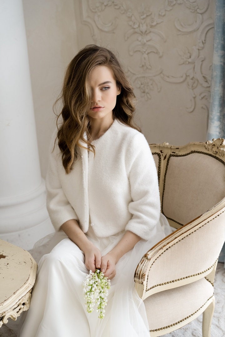 Giacca da sposa, cappotto da sposa, coprispalle in lana per la sposa, copri abito da sposa, bolero da sposa, giacca da sposa, coprispalle da sposa, ab