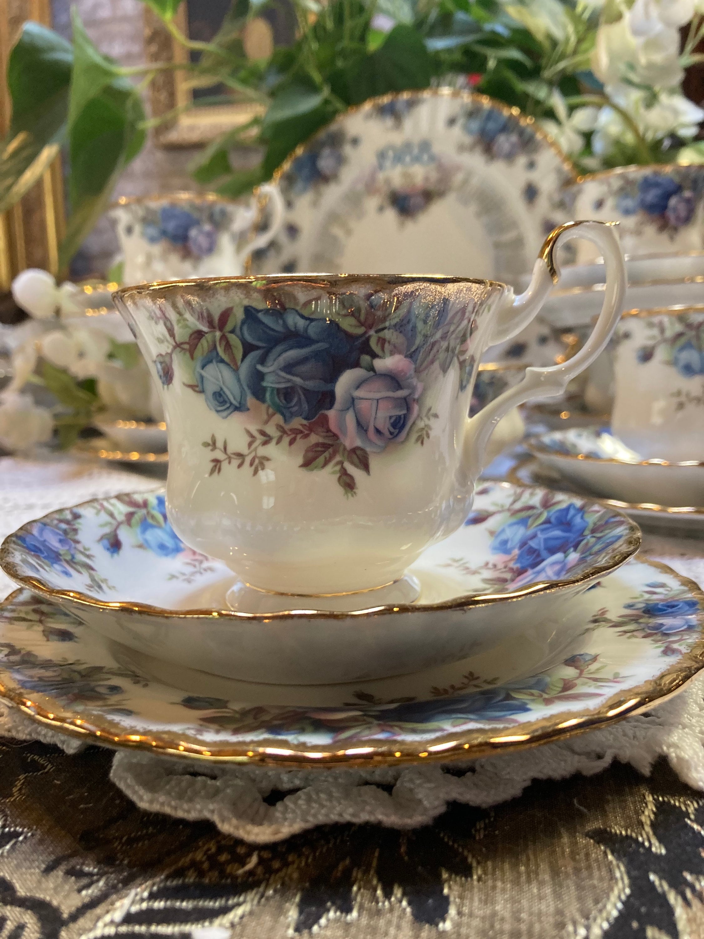 Trio di tè Royal Albert Moonlight Rose