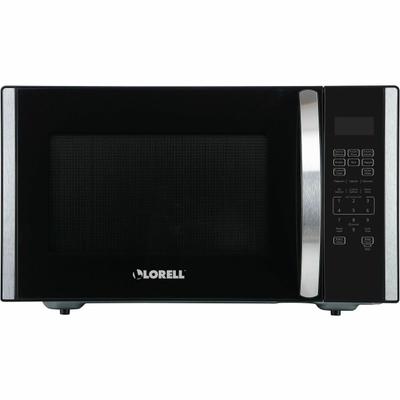 Lorell Microwave - Single - 1.6 Ft³ Capacity - Microwave - 11 Power Levels - Fusemetal - Countertop - Black, Silver