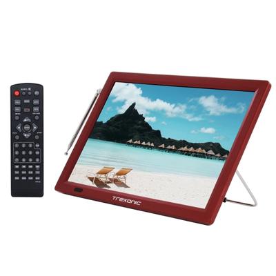 Trexonic Portable Rechargeable 14" Led Tv With Hdmi And Built-In Digital Tuner, Red, 995115778M