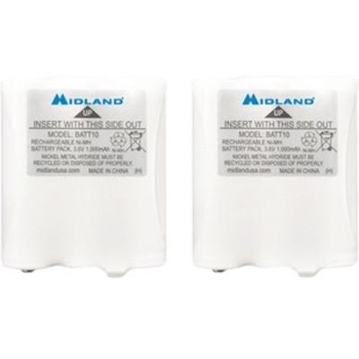 Midland Rechargeable Battery Pack For T71, T75, T77 - For Walkie Talkie Radio - Battery Rechargeable - 1000 Mah - 3.6 V Dc - 2 Pack