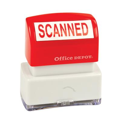 Office Depot Brand Pre-Inked Message Stamp, 