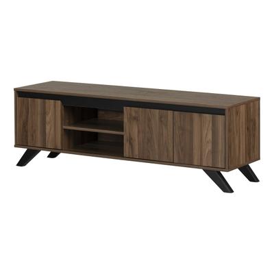 South Shore Flam Tv Stand, 19-1/2"h X 59"w X 16-1/2"d, Natural Walnut