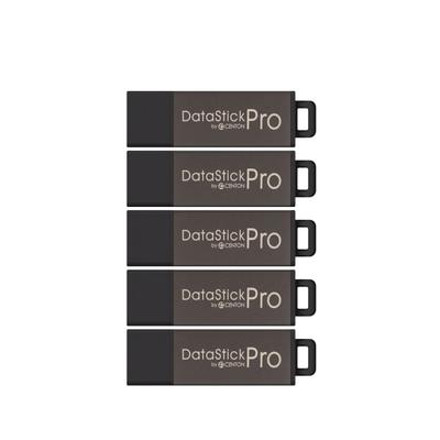 Centon Datastick Pro Usb Flash Drives, Usb 2.0, 64Gb, Gray, Pack Of 5, S1-U2P5-64-5B