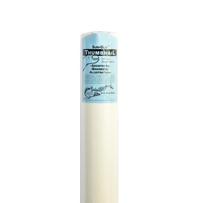 Borden & Riley Sun-Glo Thumbnail Sketch Paper Roll, 18" x 150', 8 Lb, White