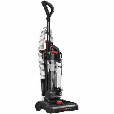 Eureka Powerspeed Upright Vacuum Cleaner - Bagless - Crevice Tool, Brush Tool, Upholstery Tool, Extension Hose - 12.60" Cleaning - Carpet, Hardwood - 25 Ft Cable - 84" Hose
