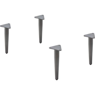 Lorell Contemporary Reception Collection Single Metal Bases - 4.5" X 9.8"1.5" - Material: Metal - Finish: Gray