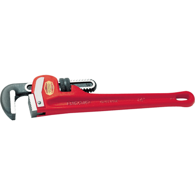Ridgid Heavy-Duty Straight Pipe Wrench, Steel Jaw, 8 In
