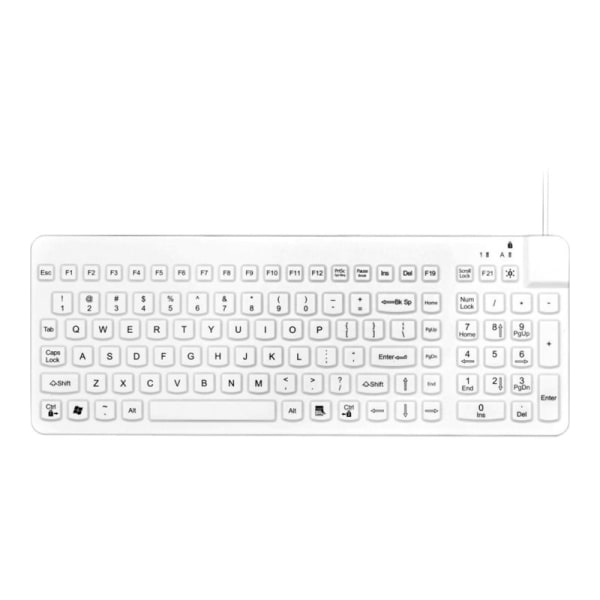 Man & Machine Premium Full Size Waterproof Disinfectable Keyboard - Cable Connectivity - Usb Interface - English, French - Computer - Pc, Mac
