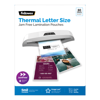 Fellowes Imagelast Premium Uv Thermal Laminating Pouches, Letter Size, 5 Mil, 9
