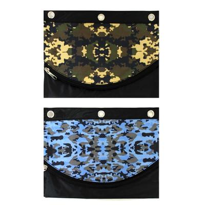 Inkology Camo Arc Zipper Pencil Pouches, 9-3/4" X 7-1/2", Assorted Colors, Pack Of 6 Pouches
