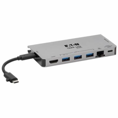 Tripp Lite Usb C Docking Station Usb Hub 4K W/ Hdmi, Gbe Gigabit Ethernet, Sd Card Reader, Pd Charging - Docking Station - Usb-C 3.1 / Thunderbolt 3
