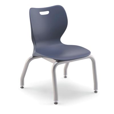Hon Smartlink 4-Leg Plastic 12"h Stackable Chairs, Regatta/platinum, Set Of 4 Chairs