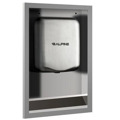 Alpine Hemlock Electric Hand Dryer Recess Kit, 26"h X 16-3/8"w X 3-7/16"d, Stainless Steel