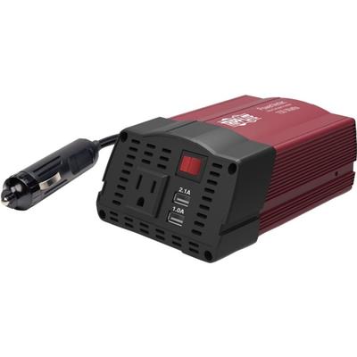 Tripp Lite 150W Compact Car Inverter 12V 120V 2-Port USB Charging 1 Outlet - DC to AC power inverter - 12 V - 150 Watt - output connectors: 3