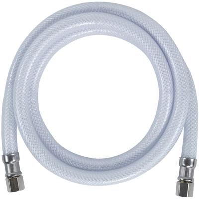 Certified Appliance Accessories Pvc Ice Maker Connector With 1/4" Compression - 60" - White - Polyester, Polyvinyl Chloride (Pvc), Stainless Steel