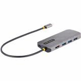 Startech.com Usb C Multiport Adapter, 4K 60Hz Hdmi Hdr10 Video, 3 Port 5Gbps Usb 3.2 Hub, 100W Pd Passthrough, Gbe, Mini Travel Dock