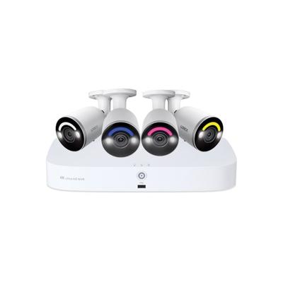 Lorex Fusion 4K 8.0-Megapixel 16-Camera-Capable 2Tb Nvr System With 4 Ip Smart-Deterrence Bullet Cameras, White