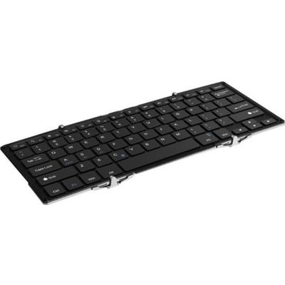 Aluratek Portable Ultra Slim Tri-Fold Bluetooth Keyboard - Wireless Connectivity - Bluetooth - 79 Key - Qwerty Layout