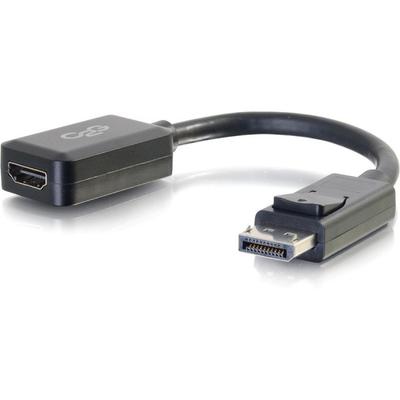 C2G 8 In Displayport To Hdmi Adapter - Dp To Hdmi Adapter - 1080P - Black - M/f - Displayport/hdmi For Audio/video Device - 8" - 1 X Displayport Male Digital Audio/video - 1 X Hdmi Female Digital Audio/video - Nickel Plated