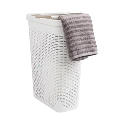 Mind Reader 40L Slim Laundry Hamper Clothes Basket With Lid, 23-1/2