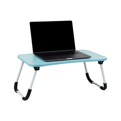 Mind Reader Woodland Collection Portable Laptop Desk With Folding Legs, 10-1/2" H X 13-3/4" W X 24-1/4" L, Blue