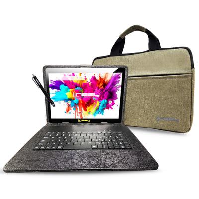 NEW LINSAY 10.1" Octa Core 128GB STORAGE ANDROID 15 BUNDLE with BLACK UNIQUE ORACLE KEYBOARD CASE and BRIEFCASE