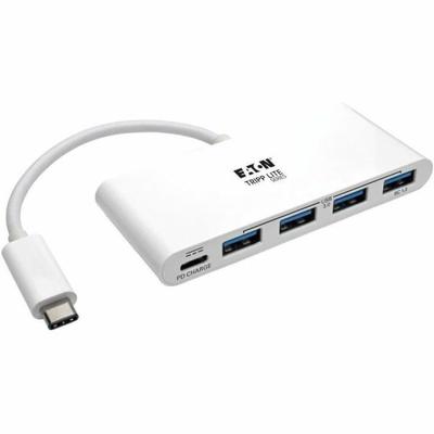 Tripp Lite 4-Port Usb 3.1 Usb-C To Usb-A Hub W/ Usb-C Charging Port 5 Gbps - Hub - 4 X Superspeed Usb 3.0 - Desktop