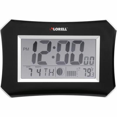 Lorell 10.3" Digital Lcd Wall Alarm Clock, Black