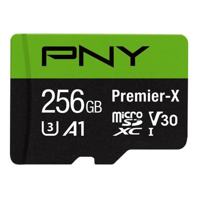 Pny Premier-X Class 10 U3 V30 Microsd Flash Memory Card, 256Gb